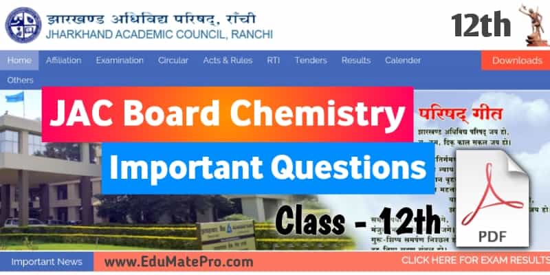 jac 12th chemistry important questions with answers pdf